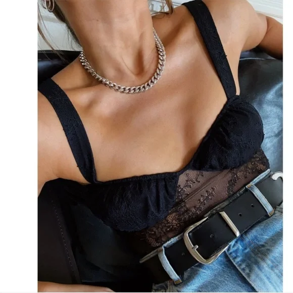 Black Lace Bodysuit - Picture 2 of 3